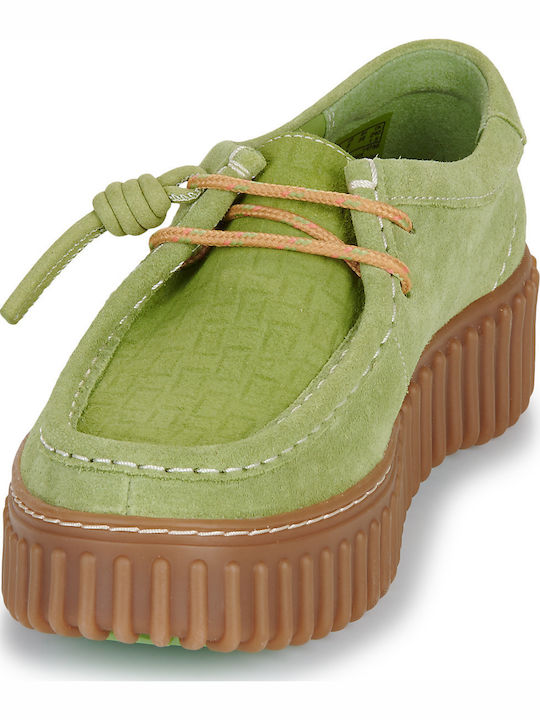 Torhill Bee Women's Suede Oxford Shoes Green