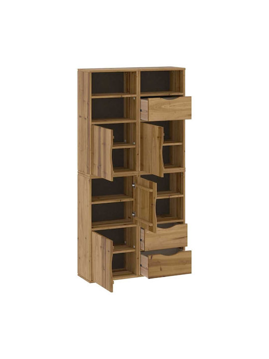 Sideboard made of Solid Wood with Drawers Coffee 40x24x79cm