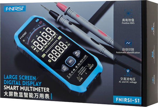 Fnirsi Digital Multimeter True RMS with Buzzer with AC / DC / Resistance / Capacitance / Temperature Measurement FNR-S1-BL