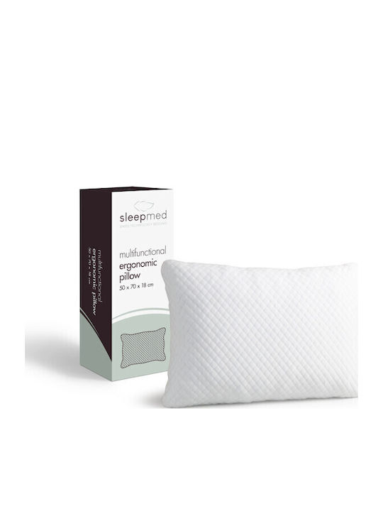 SleepMed Bamboo Μαξιλάρι Ύπνου Polyester 50x70x18cm