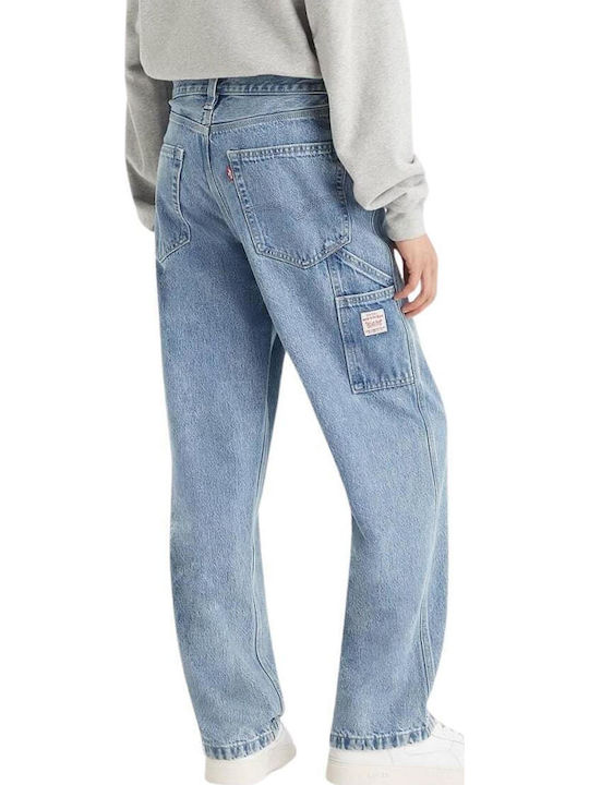 Stay Ανδρικό Παντελόνι Τζιν με Loose Straight Εφαρμογή Med Indigo