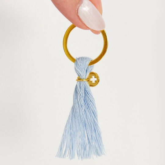 Celfie & CO Christening Charm Keychain Light Blue 50 Pieces Leucothea L52