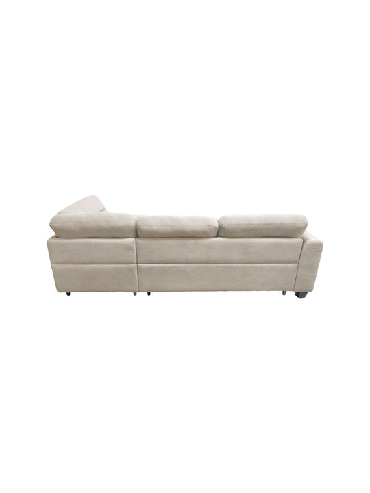 Camile Corner Couch with Left Corner Beige 270x174x95cm