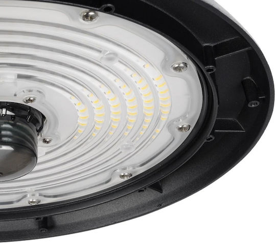 GloboStar Commercial Bell Light 200W Cool White 30000lm with Built-in LED Black Ø30xH16cm