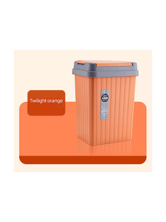 Coș de Gunoi Plastic Portocaliu 10lt 1buc