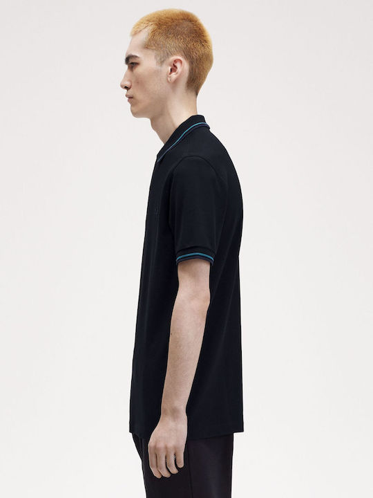 Fred Perry Shirt Polo Blouse Navy Ocean, Dark Carbon