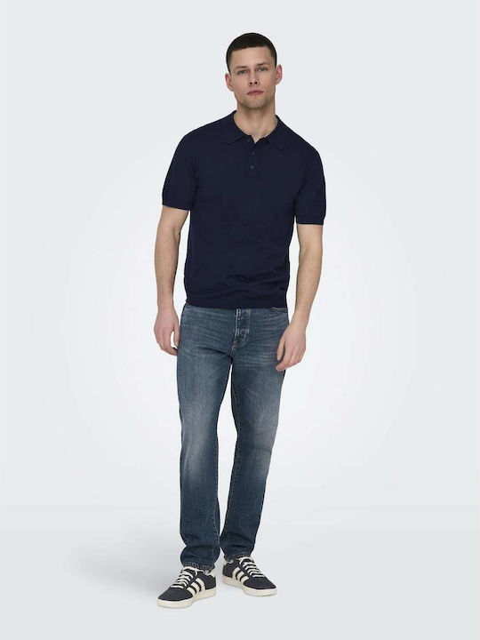 Polo Short Sleeve Blouse Dark Navy