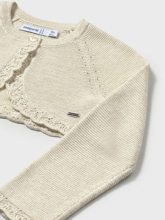 Kids Bolero Knitted Champagne