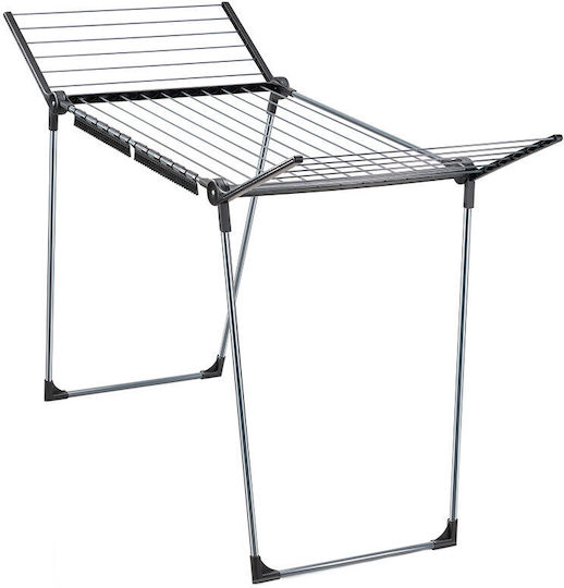 Leifheit Pegasus Metallic Folding Floor Clothes Drying Rack with Hanging Length 18m