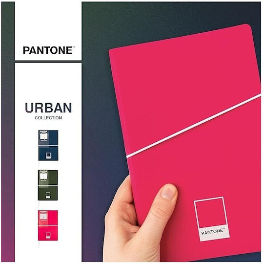 Pantone Notebook with Pen Holder Pink