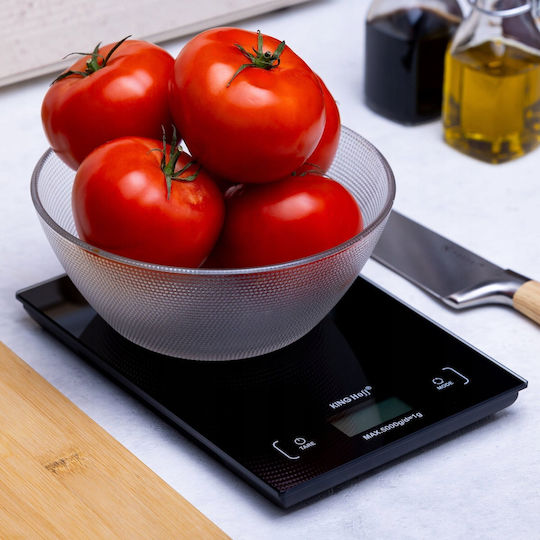 KING Hoff Ψηφιακή Ζυγαριά Κουζίνας έως 5kg Μαύρη