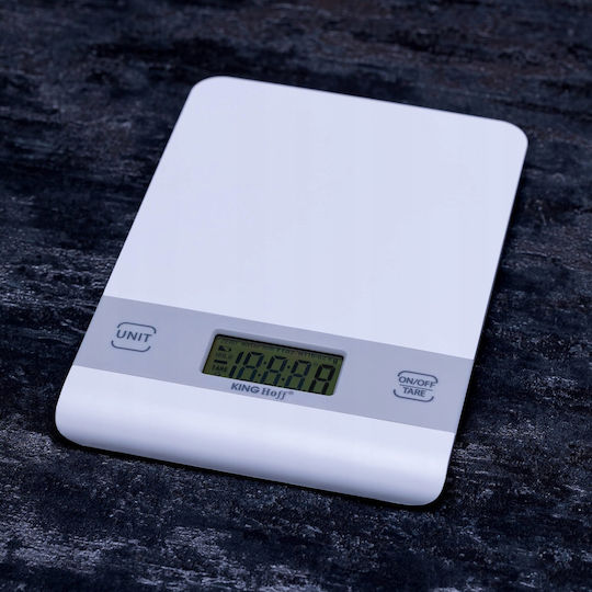 KING Hoff Ψηφιακή Ζυγαριά Κουζίνας έως 5kg Λευκή