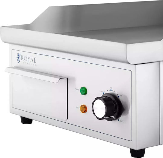 Royal Catering Gewerbliche Flachgrillplatten Elektrisch 36x38x 2kW mit glatter & geriffelter Platte