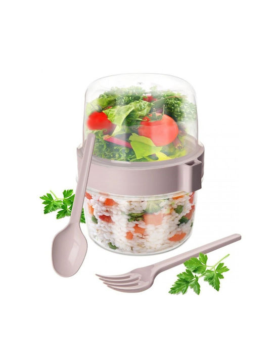 Titiz Cutie pentru Mâncare Plastic Transparent Potrivit pentru Cuptor cu Microunde 370ml 1buc