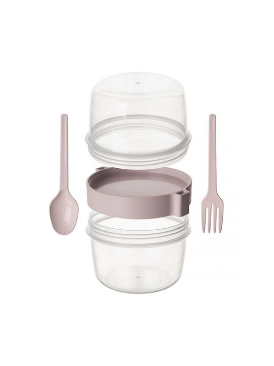 Titiz Cutie pentru Mâncare Plastic Transparent Potrivit pentru Cuptor cu Microunde 370ml 1buc