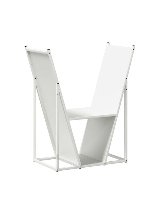 vidaXL Ξύλινο Ράφι Αποθήκευσης Ξύλων 69.5x35x81cm Λευκό