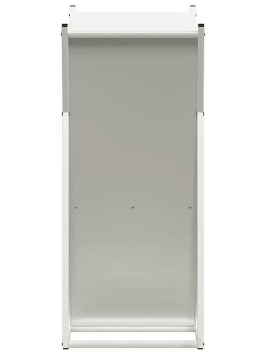 vidaXL Ξύλινο Ράφι Αποθήκευσης Ξύλων 69.5x35x81cm Λευκό