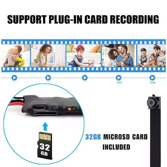 Cameră Ascunsă WiFi 1080p cu Slot pentru Card de Memorie și Senzor de Mișcare