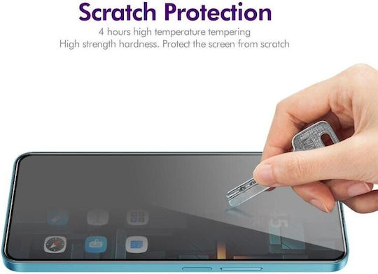 Privacy Full Face Tempered Glass Μαύρο (Redmi Note 14 4G / Redmi Note 14 5G / Poco M7 Pro)
