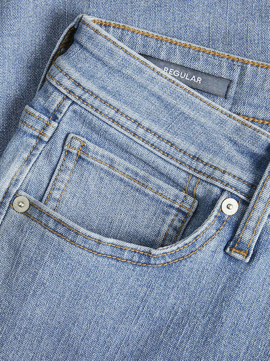 Ανδρικό Παντελόνι Τζιν Ελαστικό Slim Fit Light Blue