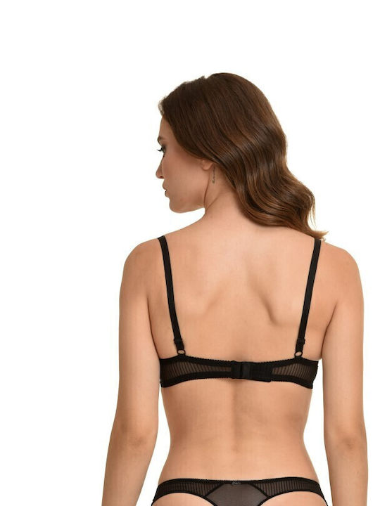 Miss Rosy Underwear Set with Bra & String Black