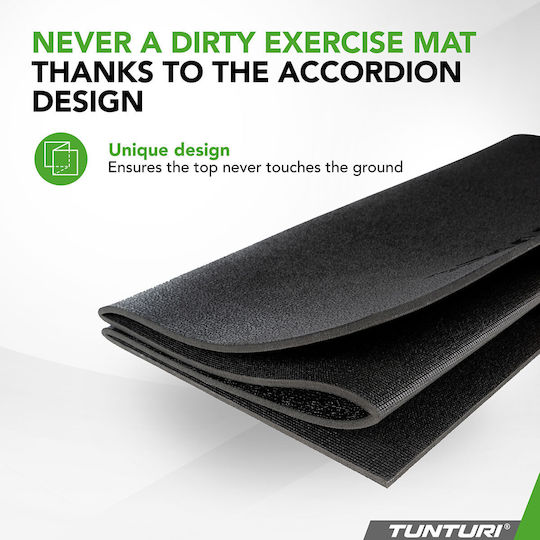 Tunturi Foldable Exercise Mat for Artistic Gymnastics Black (120x61cm)
