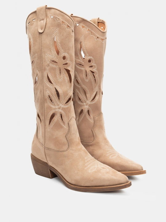 Cowboy Boots Beige