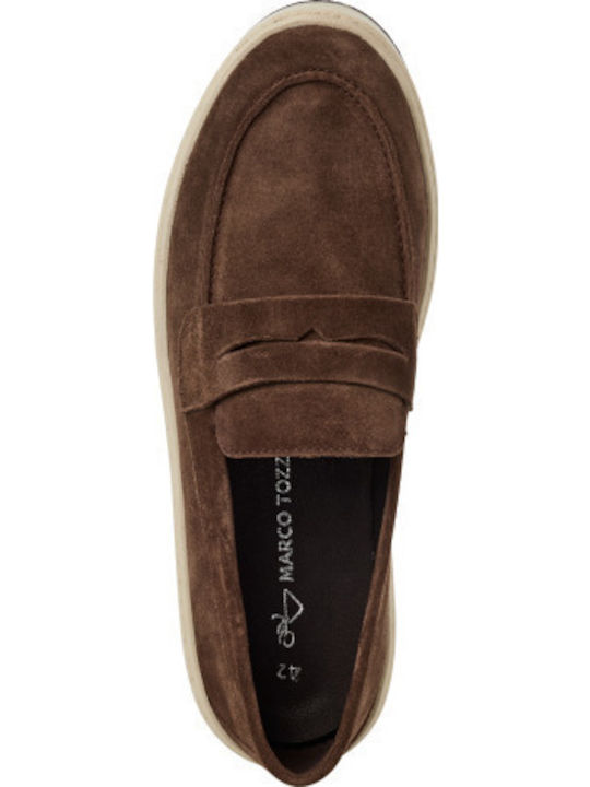 Leder Herren Mokassins in Braun Farbe