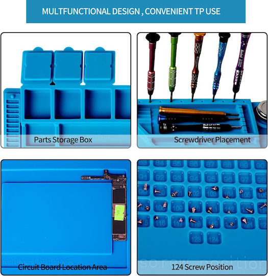 Silicone Soldering Mat Zola Every Diy Enthusiast 45x30x0.5cm Blue