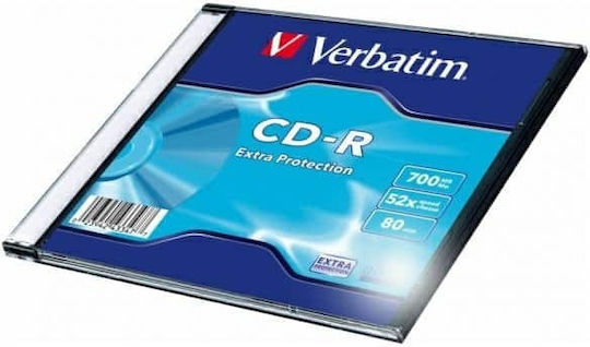 Verbatim Εγγράψιμο CD-R 52x 700MB Cake Box 1τμχ