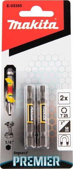 Makita Сет 2 Битове за Винтоверт Torsion