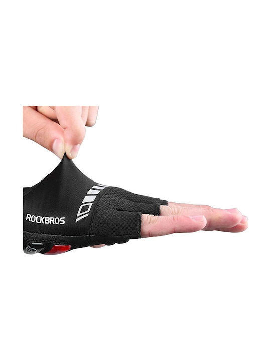Rockbros Κοντά Ανδρικά Γάντια Ποδηλασίας με Gel Μαύρα