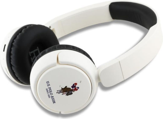 U.S. Polo Assn. Fără fir / Cu fir On Ear Căști cu 30 ore de Funcționare Albe