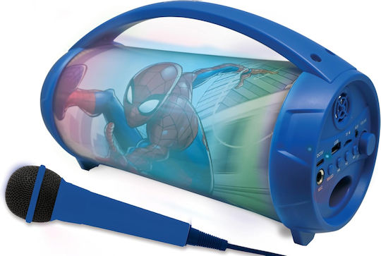 Lexibook Karaoke-Lautsprecher mit Kabelgebundenem Mikrofon Spider-Man BTP585SPZ Blau