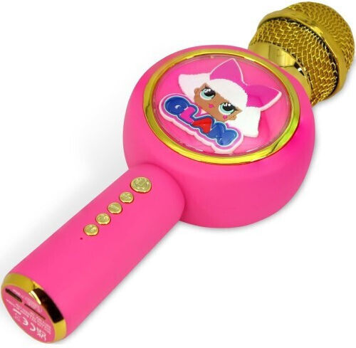 OTL Μικρόφωνο Karaoke Ασύρματο LOL Surprise ! GLAM PopSing LED LOL262 Ροζ