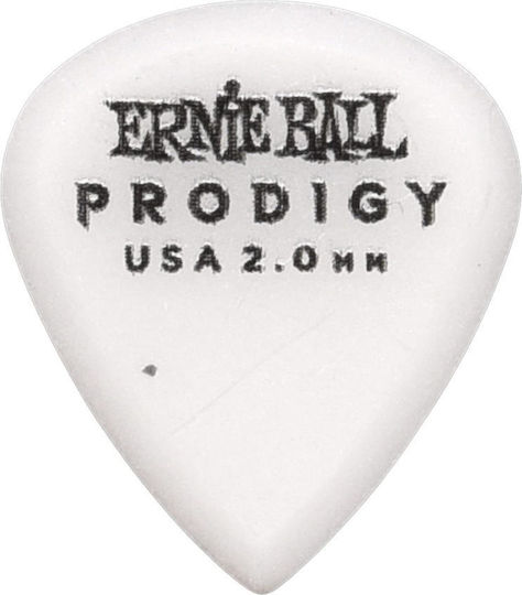 Ernie Ball Guitar Pick Prodigy Thickness 2mm Packaging 1pc White