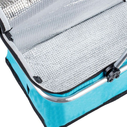 Coș Pliabil Termic Pentru Picnic 17x17cm În Culoare Albastră