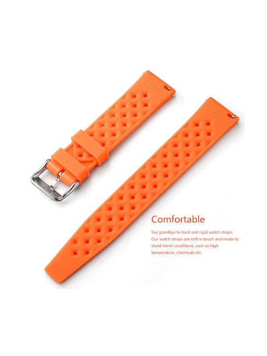 Quick Release Gummi-Armband Orange 18mm