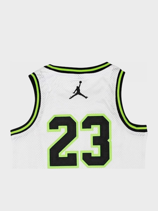 Topuri Pentru Copii Dri-Fit Fără Mâneci Albă 23 Jumpman Air
