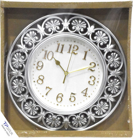 Tpster Wanduhr Silber Ø30cm