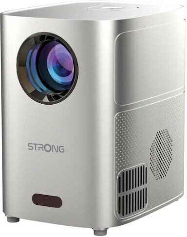 Strong Q1 Mini Projektor LCD HD Normale Lampe mit Wi-Fi und Eingebauten Lautsprechern Weiß