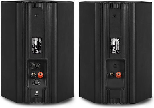 Power Dynamics Αυτοενισχυόμενα Επιτοίχια Ηχεία 50W με Bluetooth (Ζεύγος) 18x23.5x15.5εκ. Μαύρα