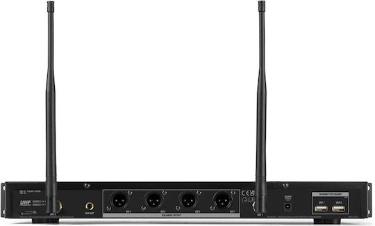 Power Dynamics 4x 100 Channels UHF Seturi Wireless Microfon De mână pentru Vocale