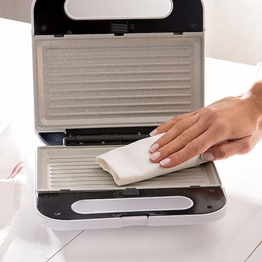 Izzy IZ-2010 Green Toast Sandwich Maker with Removable Plates for for 2 Sandwiches Sandwiches 800W White