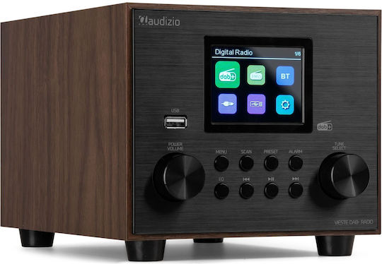 Audizio Vieste Cu alimentare la rețea DAB+ cu Bluetooth și USB Wood