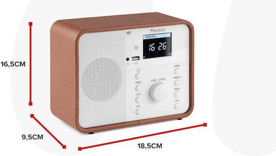 Audizio Nardo Επιτραπέζιο Ραδιόφωνο Ρεύματος DAB+ με Bluetooth Λευκό