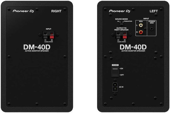 Pioneer DM-40D Boxe Studio Monitor 4" 38W (Pereche) Negre