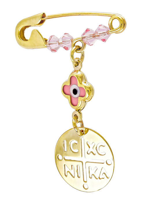 Kiriakos Gofas Child Safety Pin made of Gold 9K