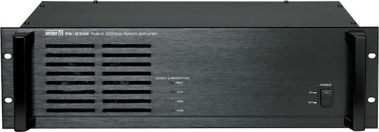 Inter-M PA-6336 Commercial Power Amplifier Mono 360W/4Ω 360W/8Ω 360W/100V with Cooling System Black