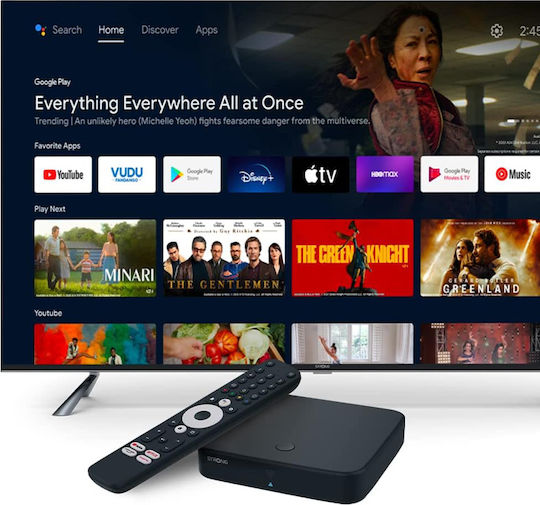 Strong TV Box Strong Srt 420 4K UHD with WiFi USB 2.0 2GB RAM and 8GB Storage Space with Operating System Android 11.0 and Google Assistant